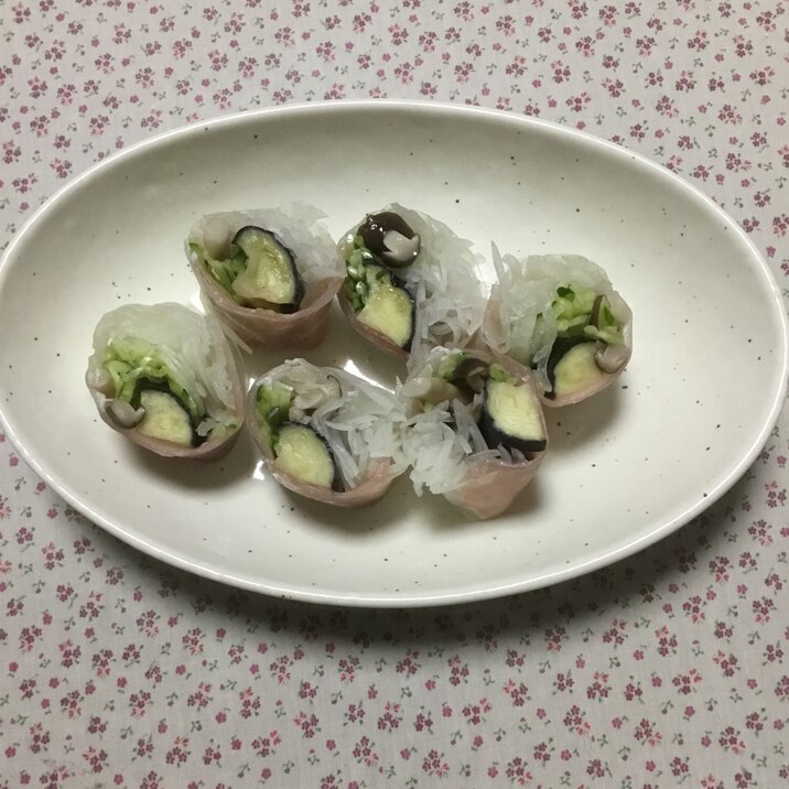 秋なすの生春巻